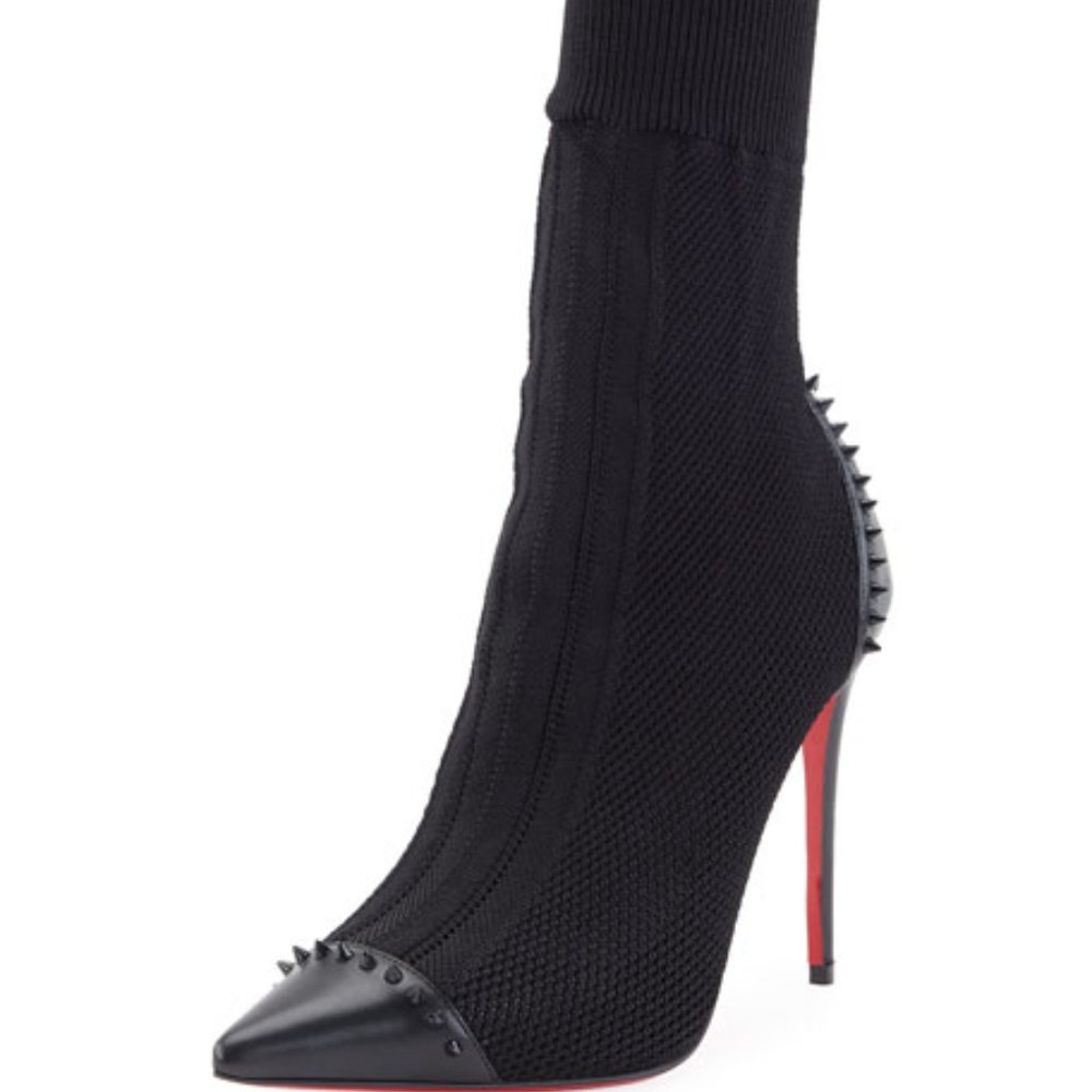 *NEW Never Worn* Christian Louboutin | Dovi Dova Knit Red Sole Booties | EU38